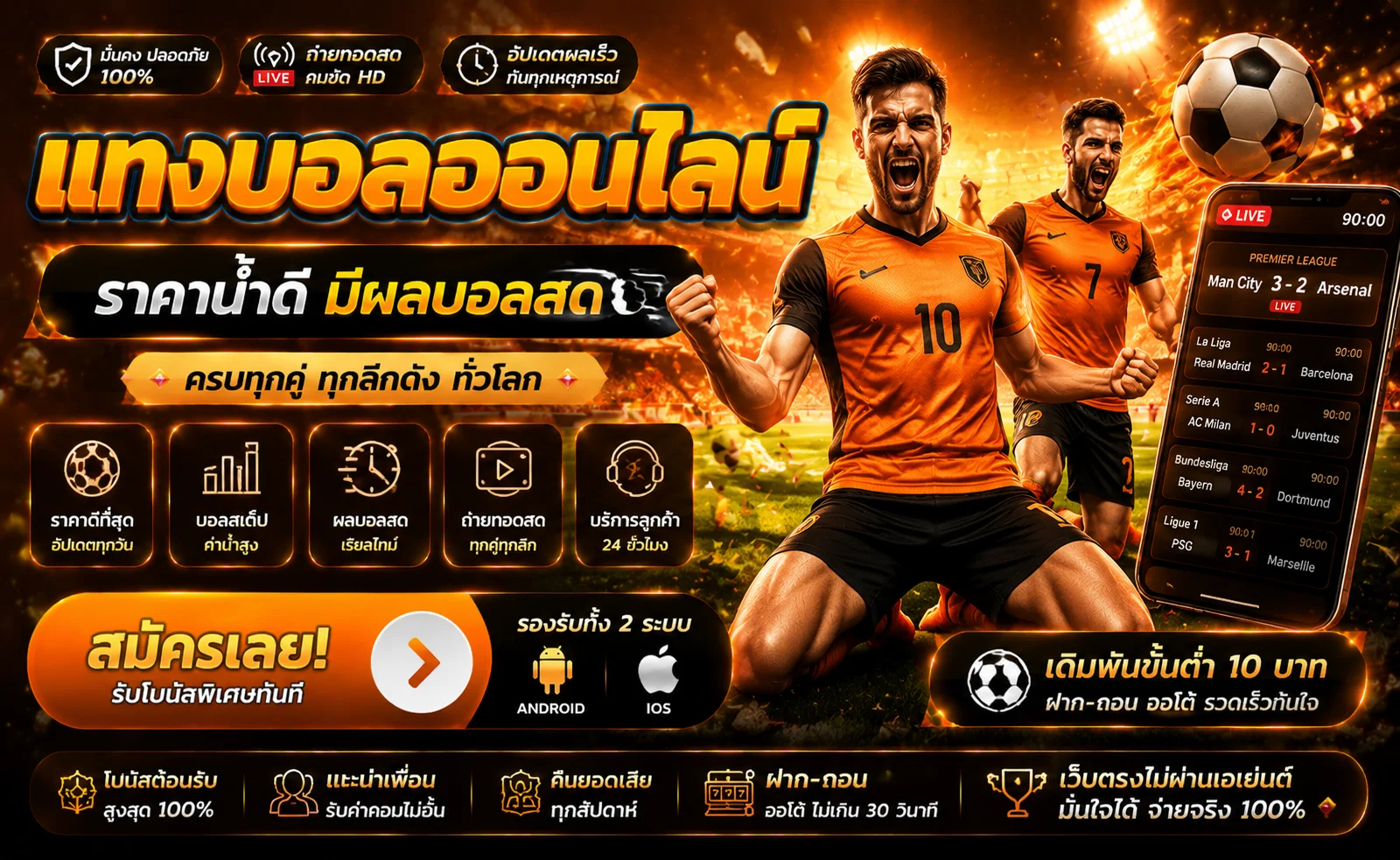 แทงบอลออนไลน์ TUKTUK888 ราคาน้ำดี พร้อมผลบอลสด Livescore